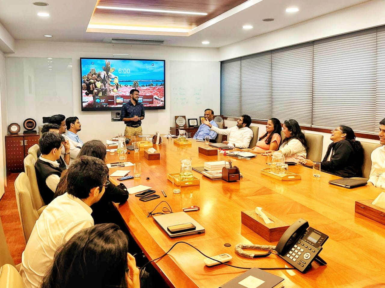 Executive coaching session in boardroom